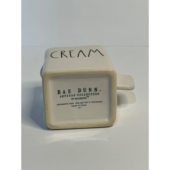 Rae-Dunn Square "Cream" Ceramic Creamer | Artisan Collection by Magenta #185 - Picture 4 of 4